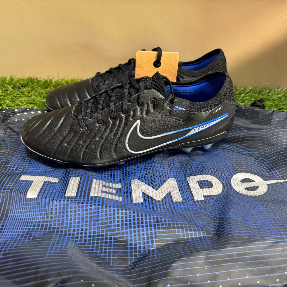 Nike Legend 10 Elite AG-Pro Black Chrome Hyper Royal DV4330-040 Size 6.5M / 8W